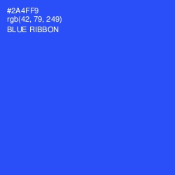 #2A4FF9 - Blue Ribbon Color Image